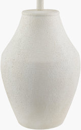 Amaryllis 28" Ceramic Table Lamp, Hand Painted White (ARS-003)