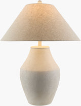 Amaryllis 28" Ceramic Table Lamp, Hand Painted White (ARS-003)