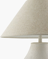 Amaryllis 28" Ceramic Table Lamp, Hand Painted White (ARS-003)