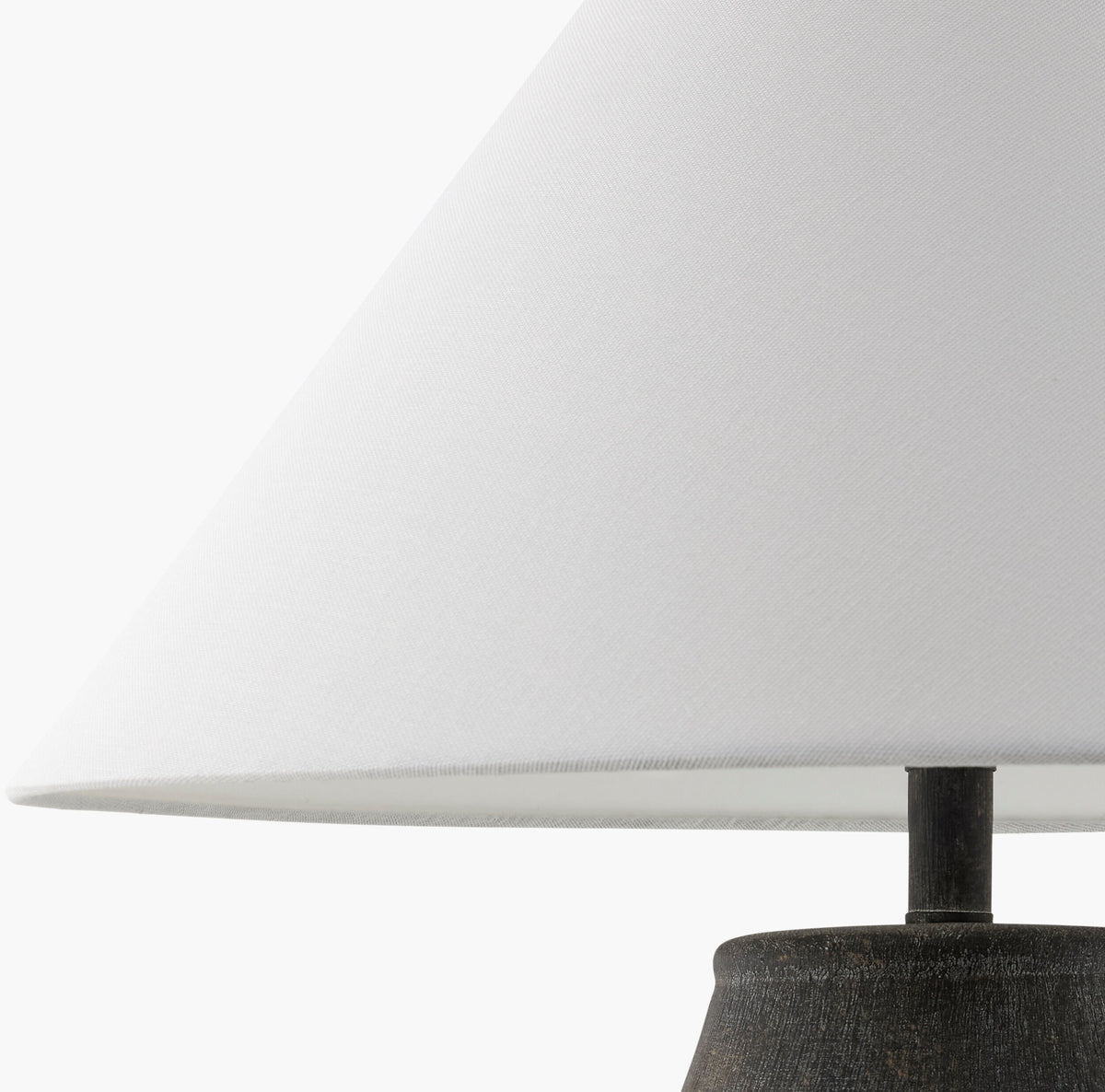 Amaryllis 28" Ceramic Table Lamp, Hand Painted Black