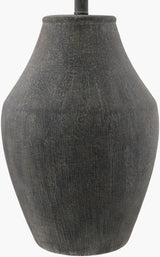 Amaryllis 28" Ceramic Table Lamp, Hand Painted Black (ARS-005)