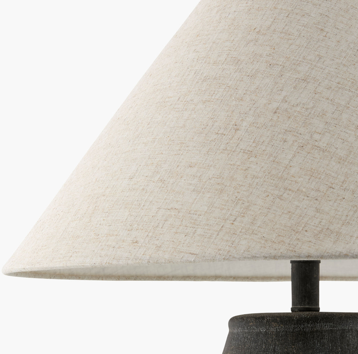 Amaryllis 28" Ceramic Table Lamp, Hand Painted Black (ARS-005)