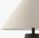 Amaryllis 28" Ceramic Table Lamp, Hand Painted Black (ARS-005)