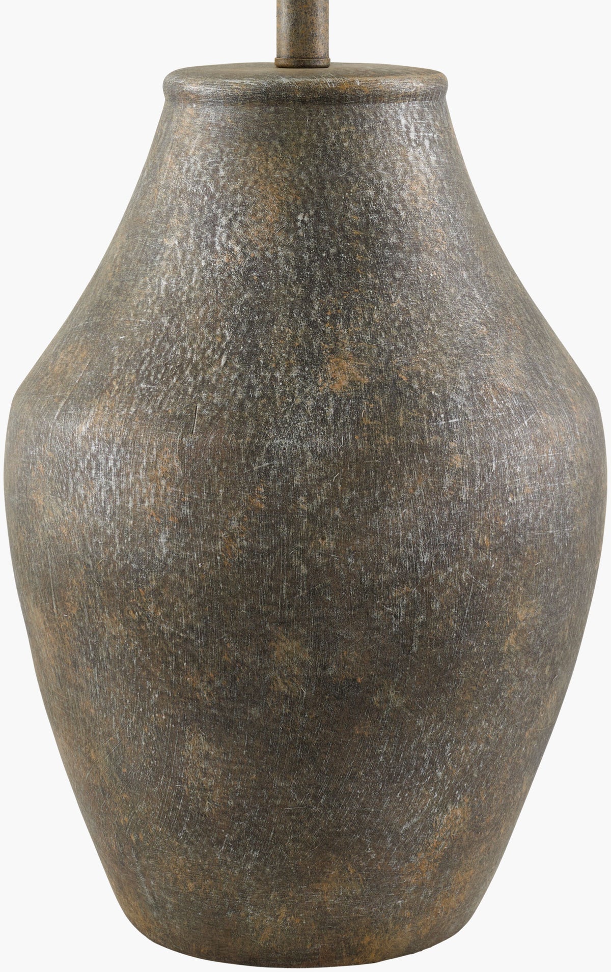 Amaryllis 28" Ceramic Table Lamp, Hand Painted Brown