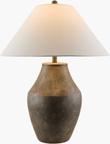 Amaryllis 28" Ceramic Table Lamp, Hand Painted Brown