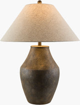 Amaryllis 28" Ceramic Table Lamp, Hand Painted Brown (ARS-007)