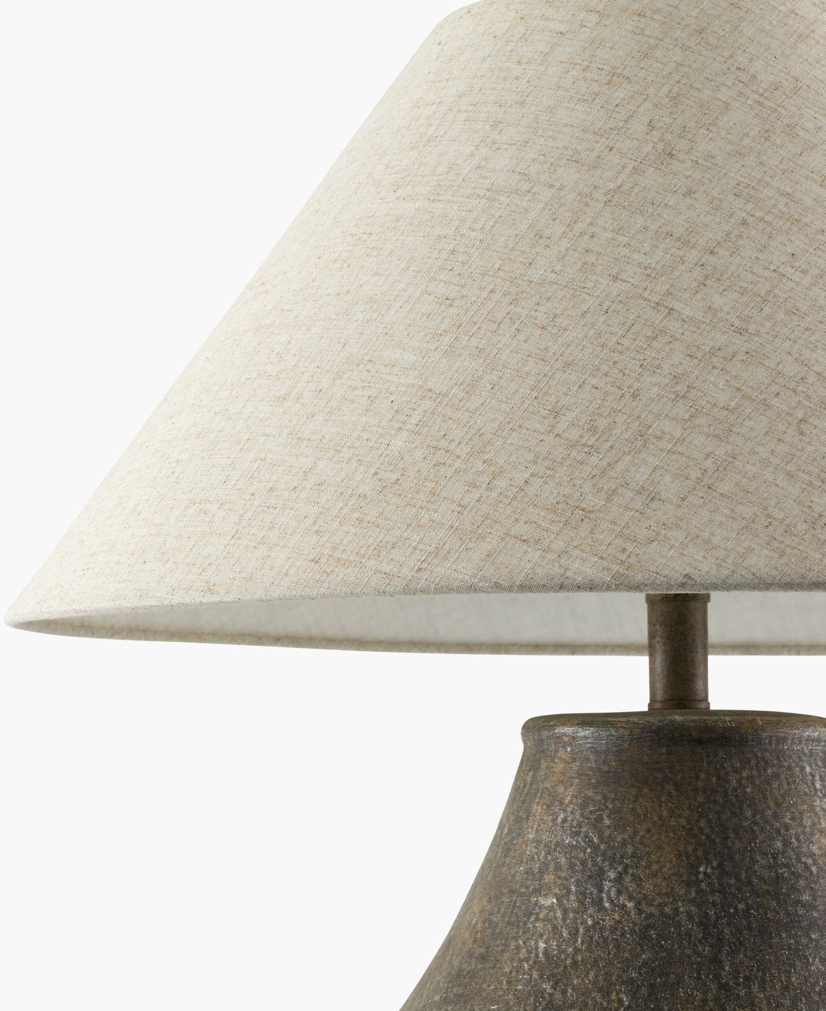 Amaryllis 28" Ceramic Table Lamp, Hand Painted Brown (ARS-007)