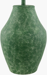 Amaryllis 28" Ceramic Table Lamp, Hand Painted Green