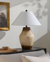Amaryllis 28" Ceramic Table Lamp, Hand Painted Wheat