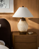 Amaryllis 28" Ceramic Table Lamp, Hand Painted Wheat (ARS-011)