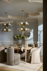 Eclipta Iron Pendant Light, Plated Metallic Brass