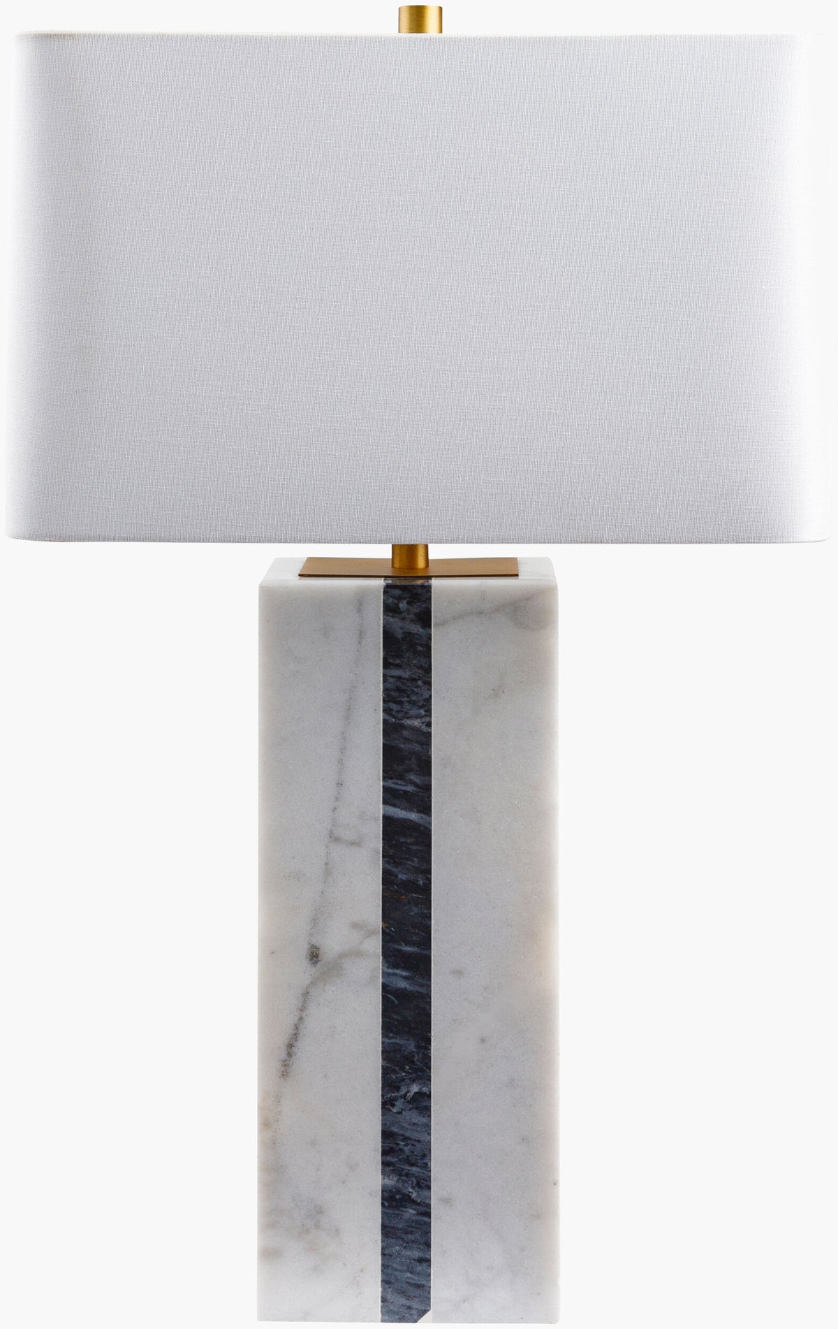 Ascendia 27" Marble Table Lamp, Natural White, Natural Gray