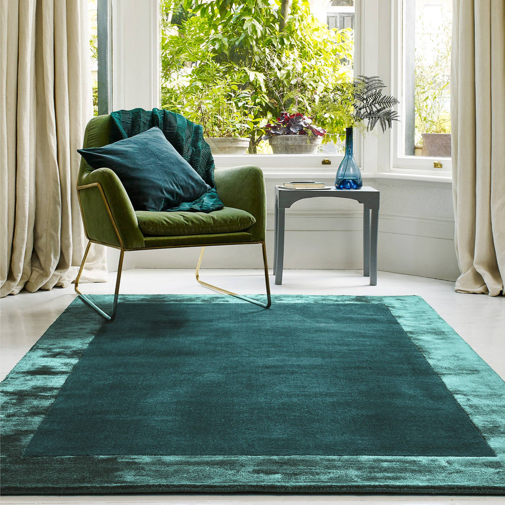 Ascot Rug styled in a living room