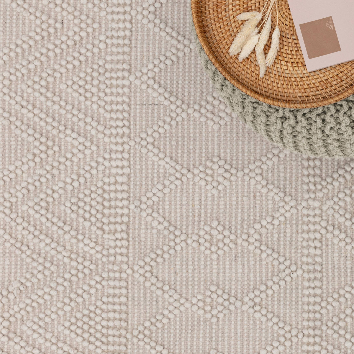 Asra Rug styled in a living room
