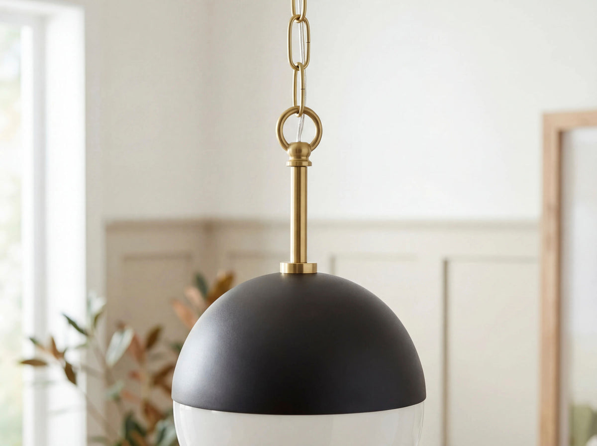 Antibodi Iron Pendant Light, Plated Metallic Brass (ATB-002)