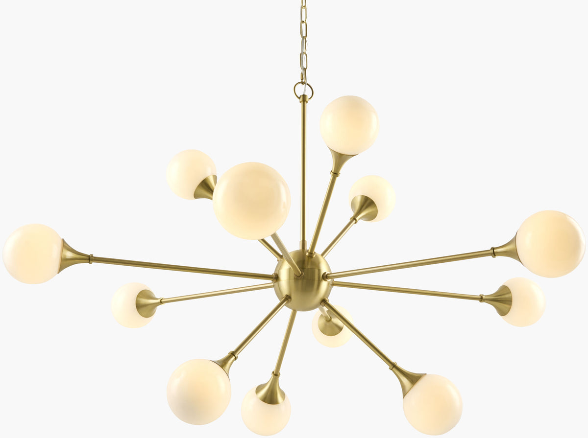 Astralis Iron Chandelier, Metallic Metallic Brass
