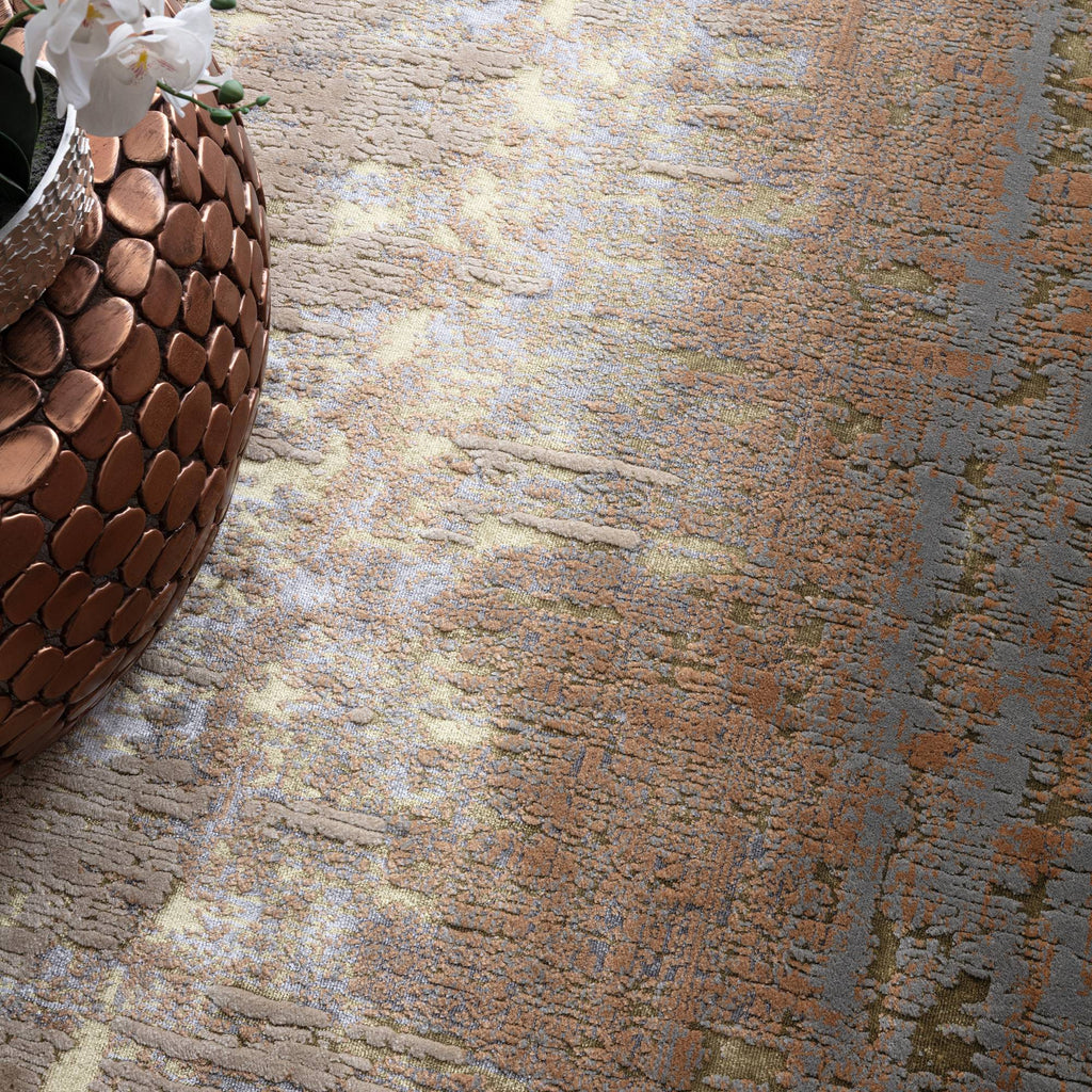 Aurora Rug styled in a living room