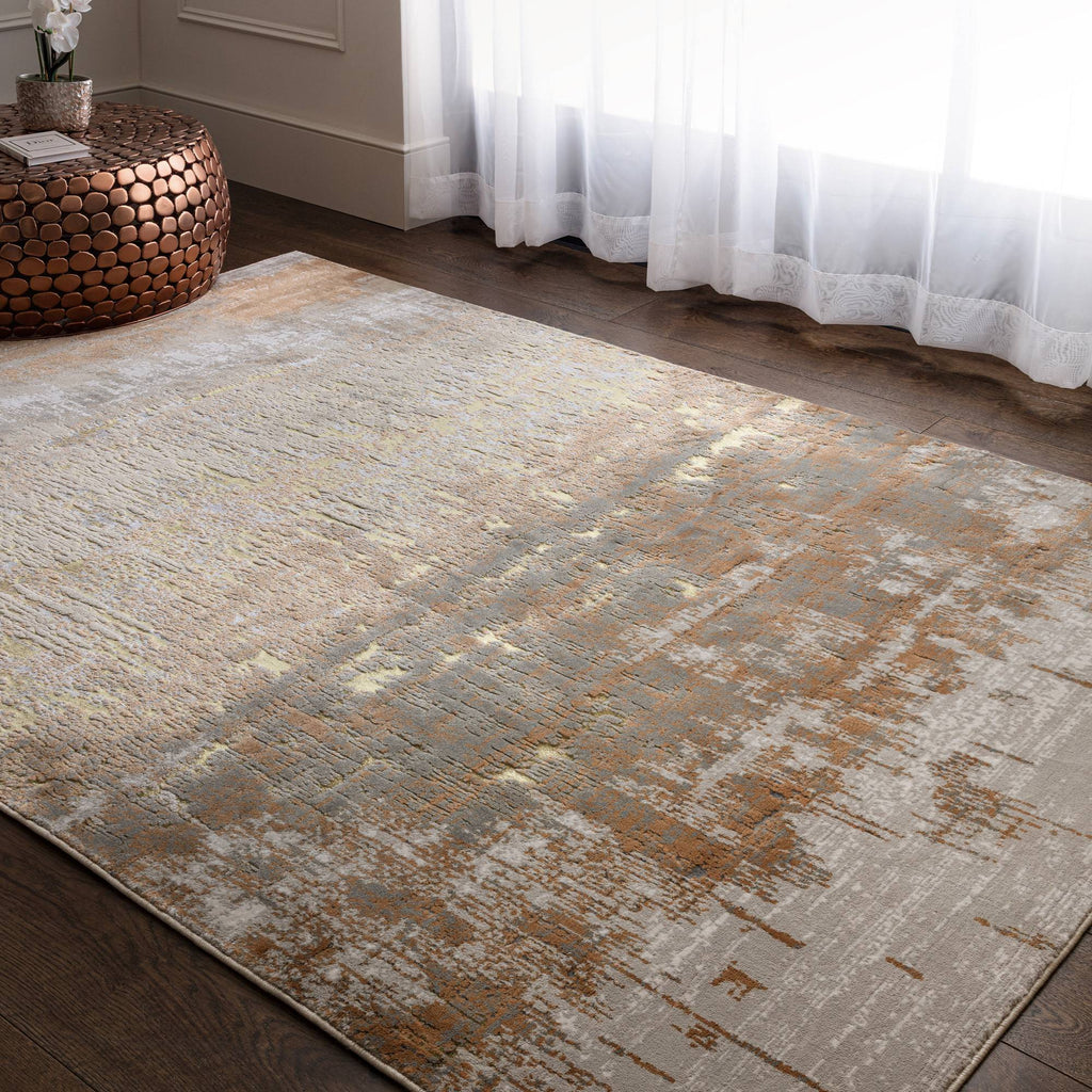 Aurora Rug styled in a living room