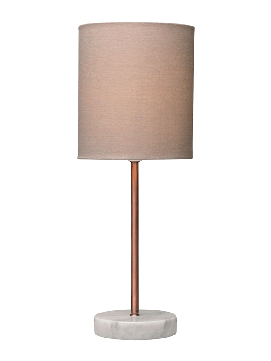 Small Table Lamp with Marble Base - Copper