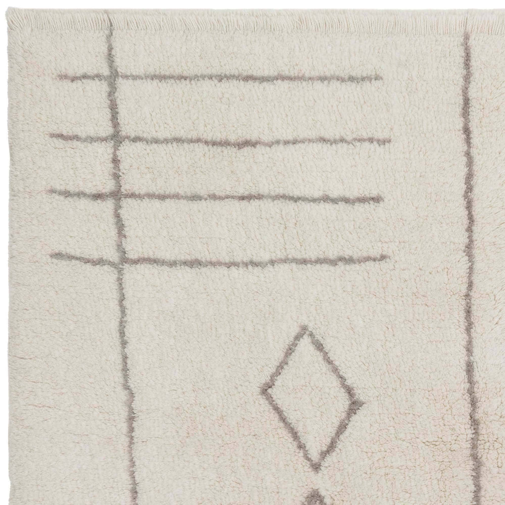 Azera Berber Rug styled in a living room