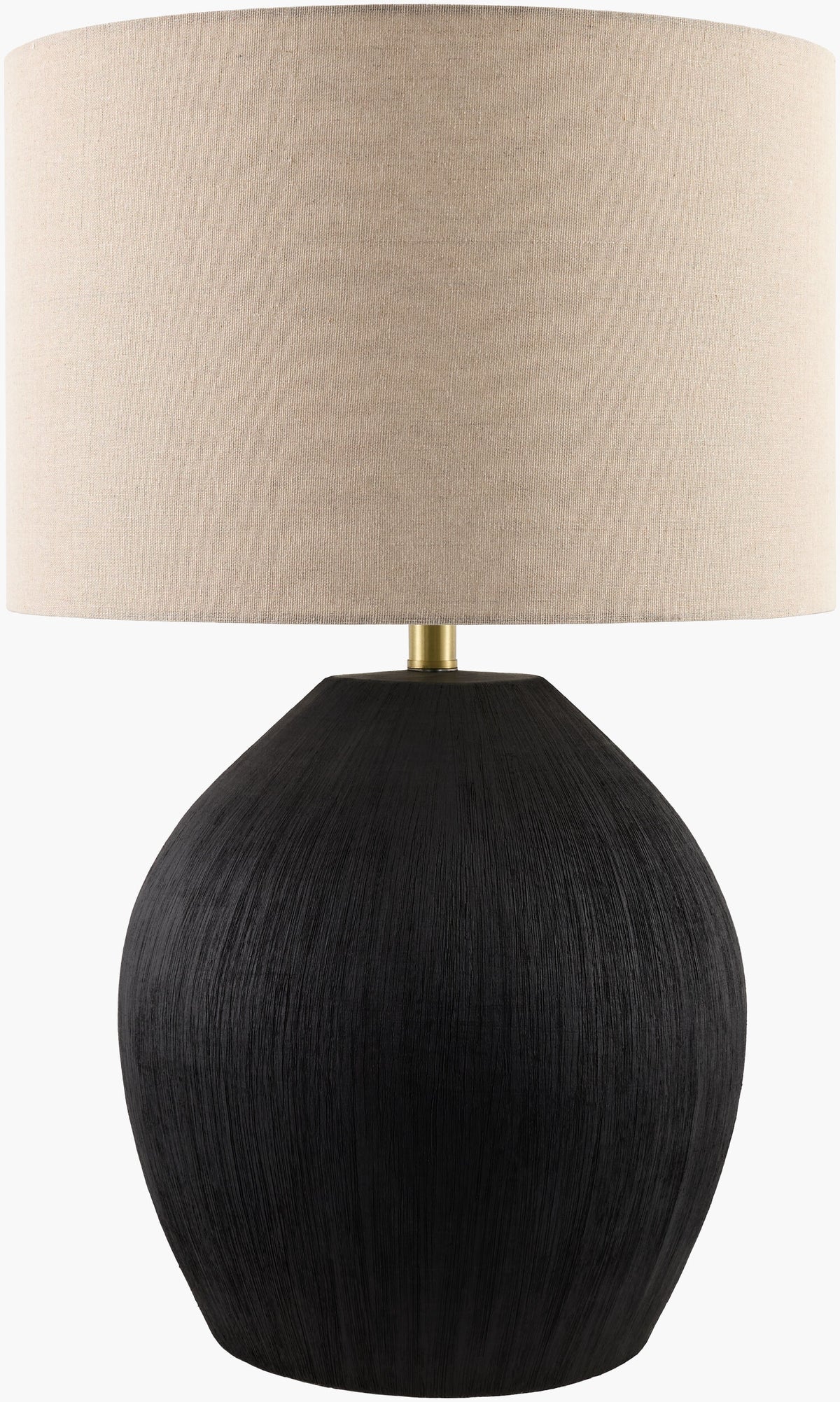 Azina 27" Ceramic Table Lamp, Painted Black