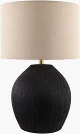 Azina 27" Ceramic Table Lamp, Painted Black