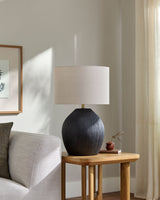 Azina 27" Ceramic Table Lamp, Painted Black