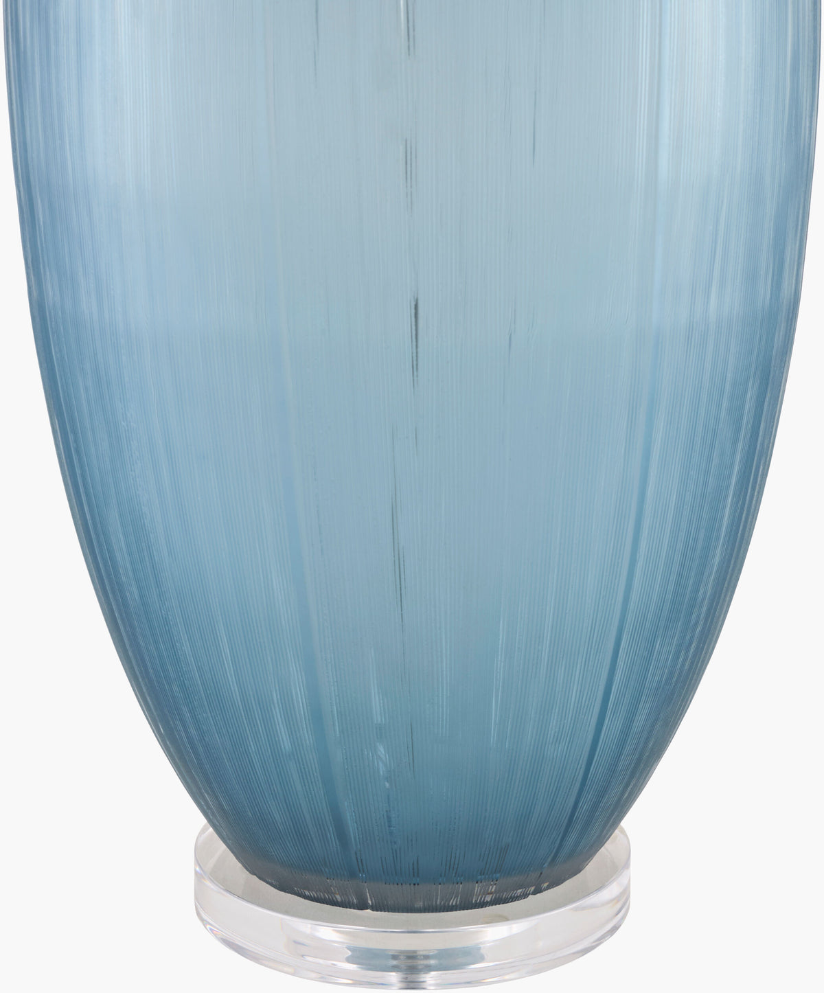 Azural 34" Glass Table Lamp, Painted Blue