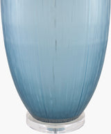 Azural 34" Glass Table Lamp, Painted Blue
