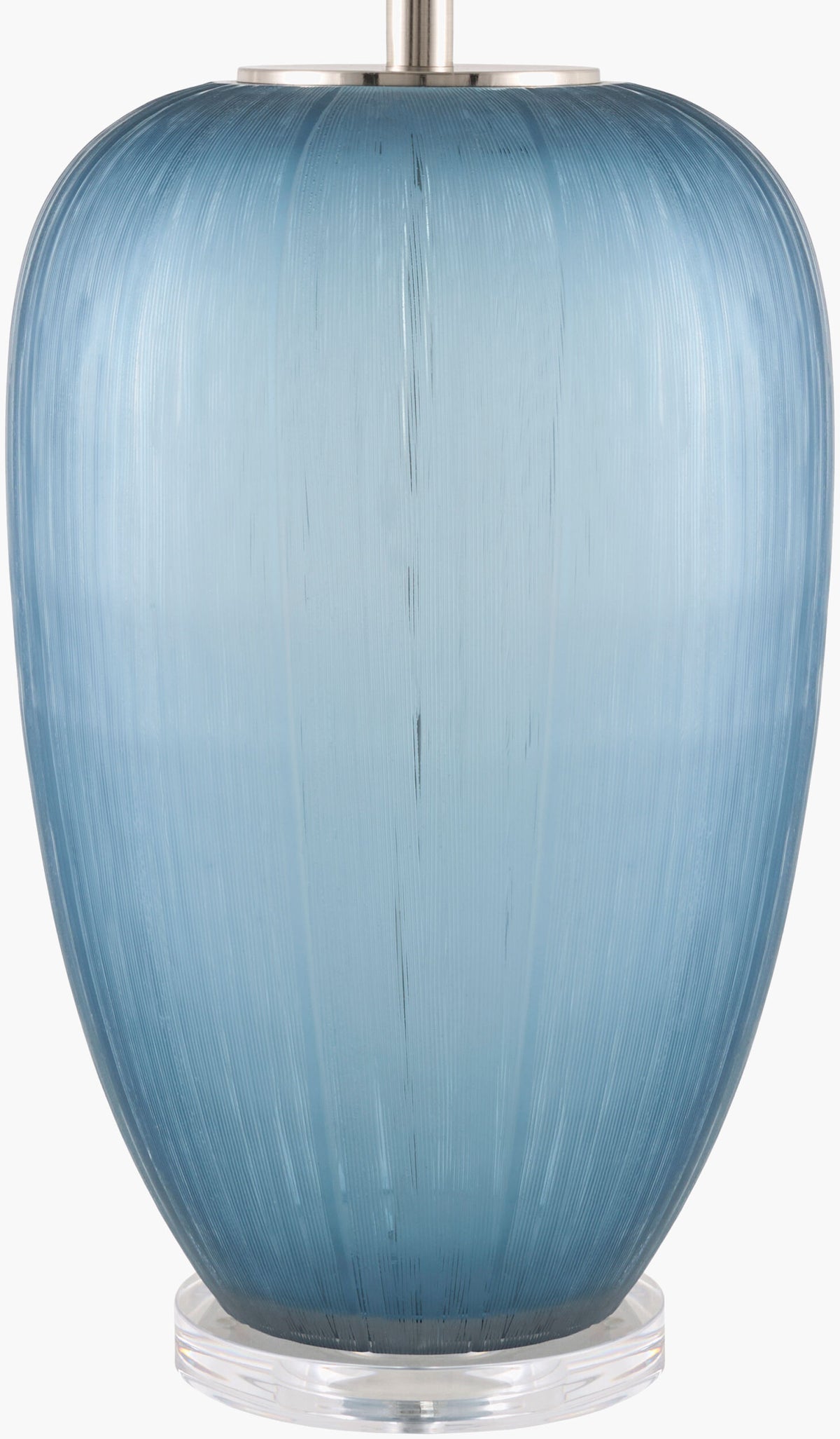 Azural 34" Glass Table Lamp, Painted Blue
