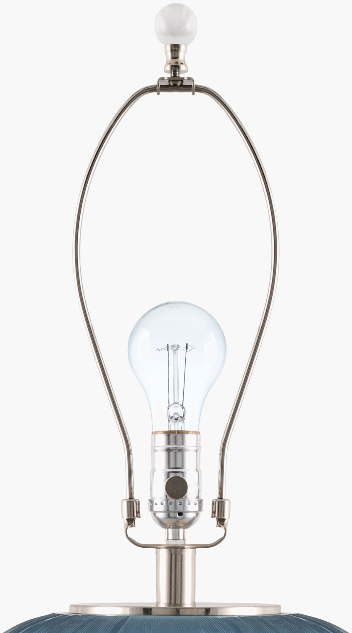 Azural 34" Glass Table Lamp, Painted Blue