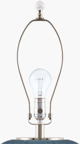 Azural 34" Glass Table Lamp, Painted Blue