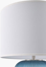 Azural 34" Glass Table Lamp, Painted Blue