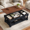 Retro Lift-Top Coffee Table with Hidden Storage, Espresso