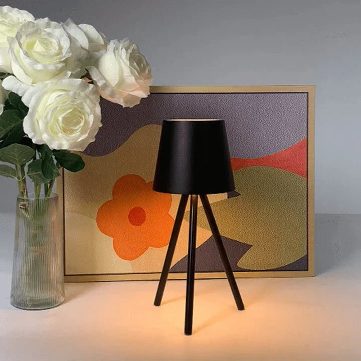 Table Lamp on Stand with Rechargeable Battery