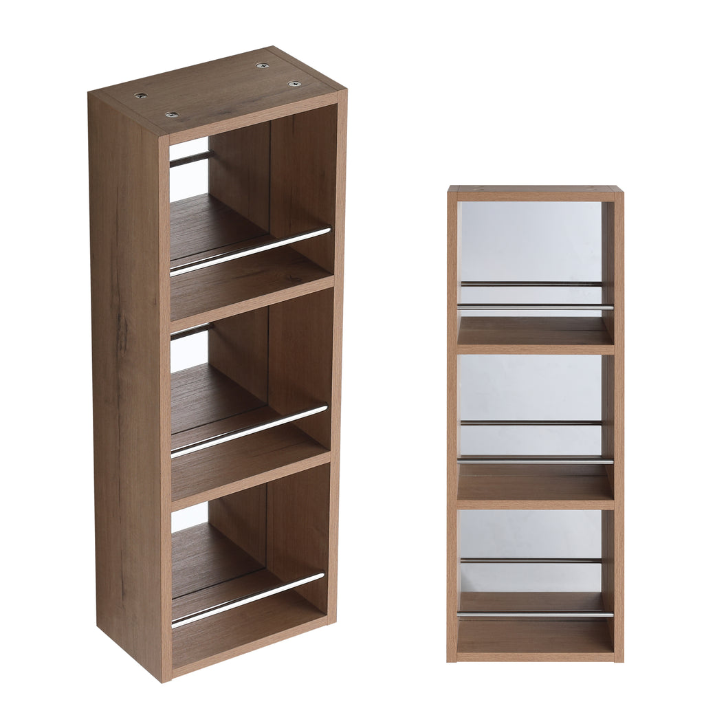 Tilden Open Mirror Cabinet, 3-Tier