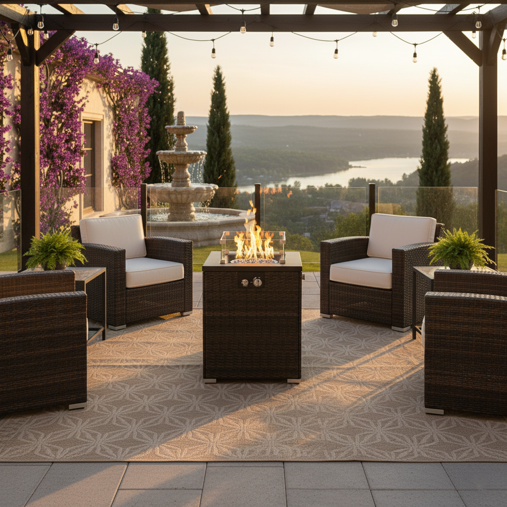 22" Propane Gas Fire Pit Table