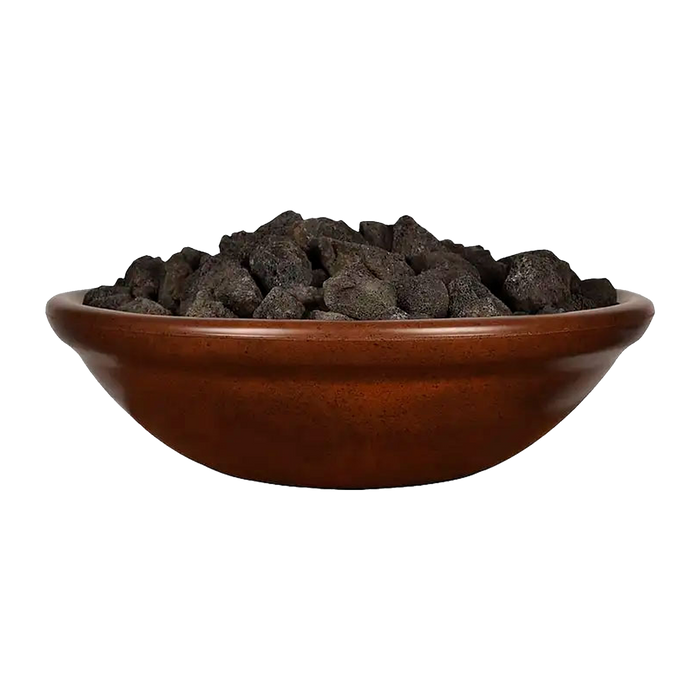 Fire by Design Banded Rim Round Concrete Gas Fire Bowl