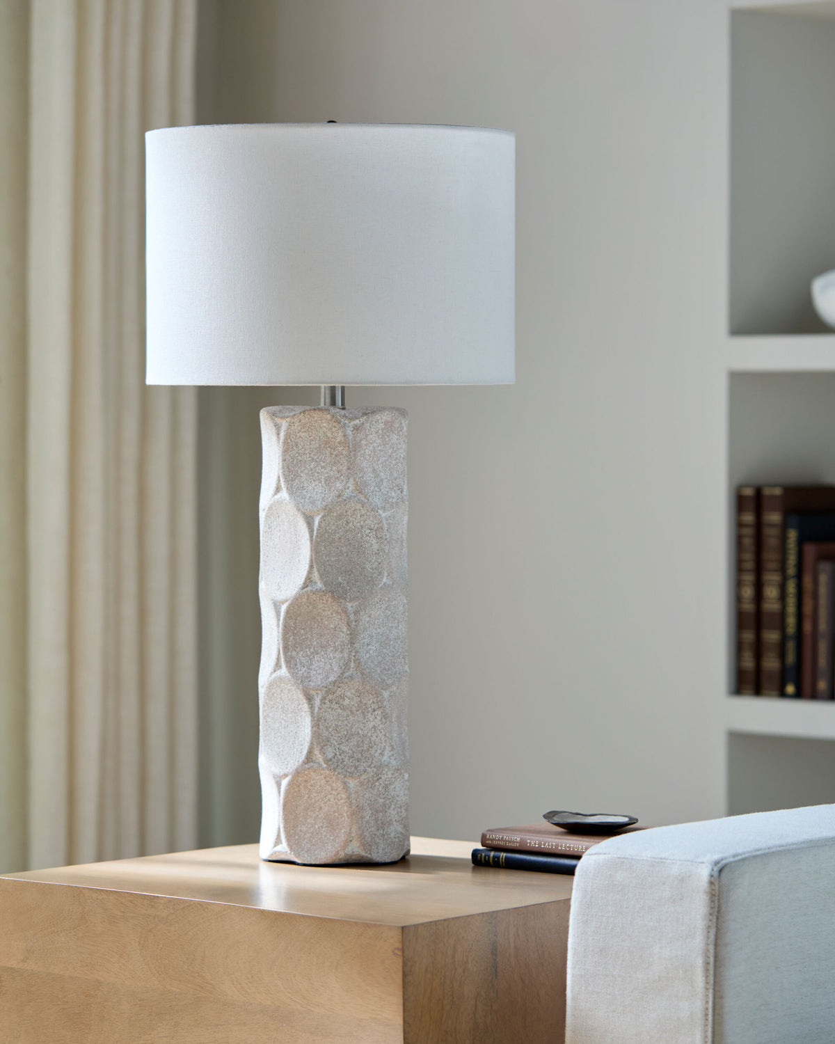 Bimbila 28" Ceramic Table Lamp, Glazed Gray