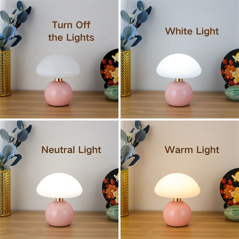 Modern Rechargeable Mushroom Table Lamp