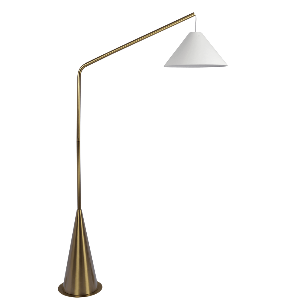 Lisbon Black Floor Lamp with On/Off Switch Coned Base