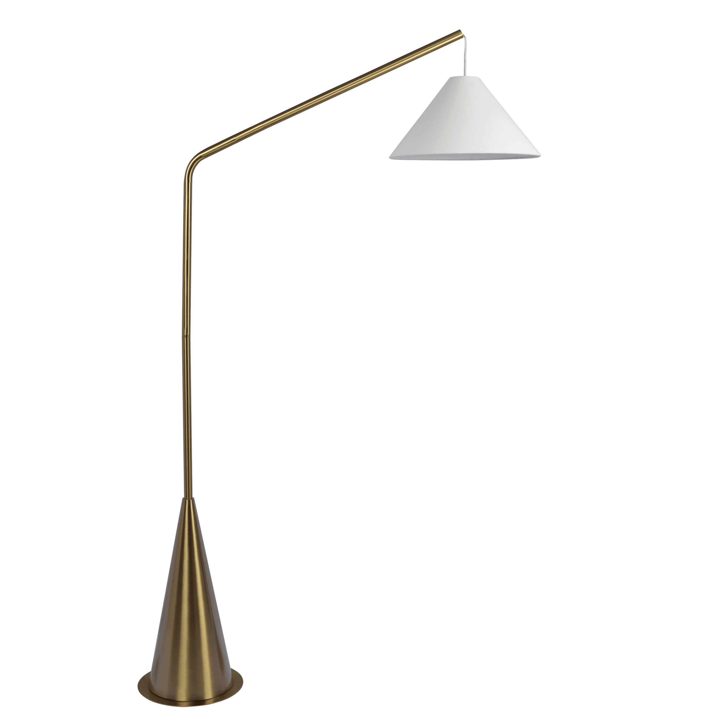 Lisbon Black Floor Lamp with On/Off Switch Coned Base