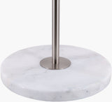 Becker 63" Iron Floor Lamp, Polished Metallic Silver