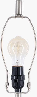 Becker 63" Iron Floor Lamp, Polished Metallic Silver