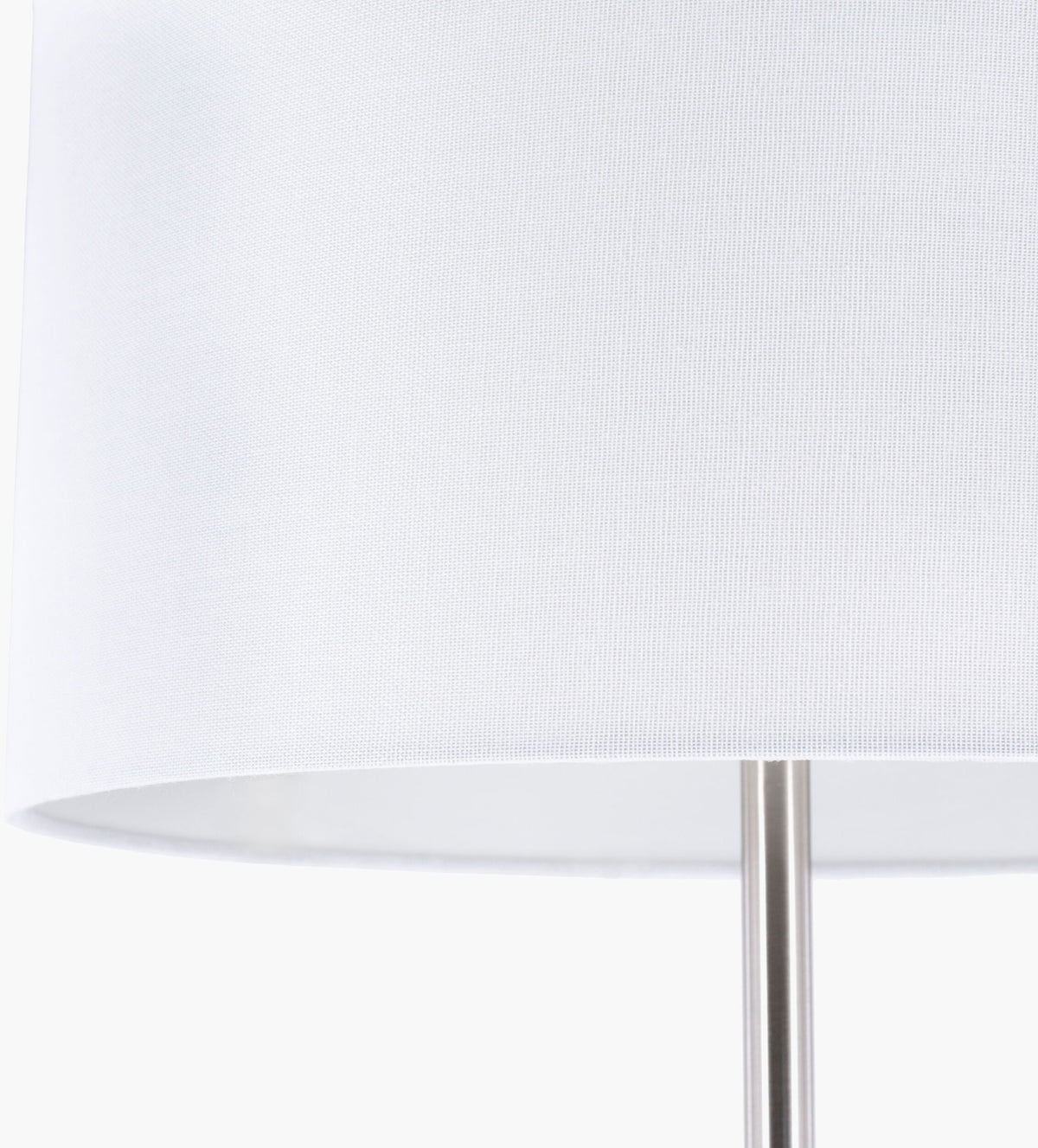 Becker 63" Iron Floor Lamp, Polished Metallic Silver