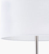 Becker 63" Iron Floor Lamp, Polished Metallic Silver