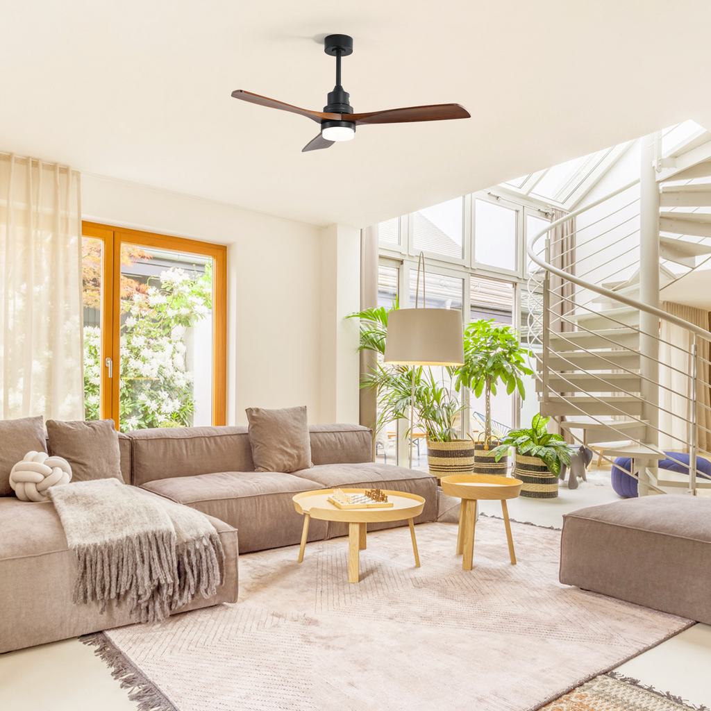 52 Inch Ceiling Fan Light With 6 Speed Remote Reversible