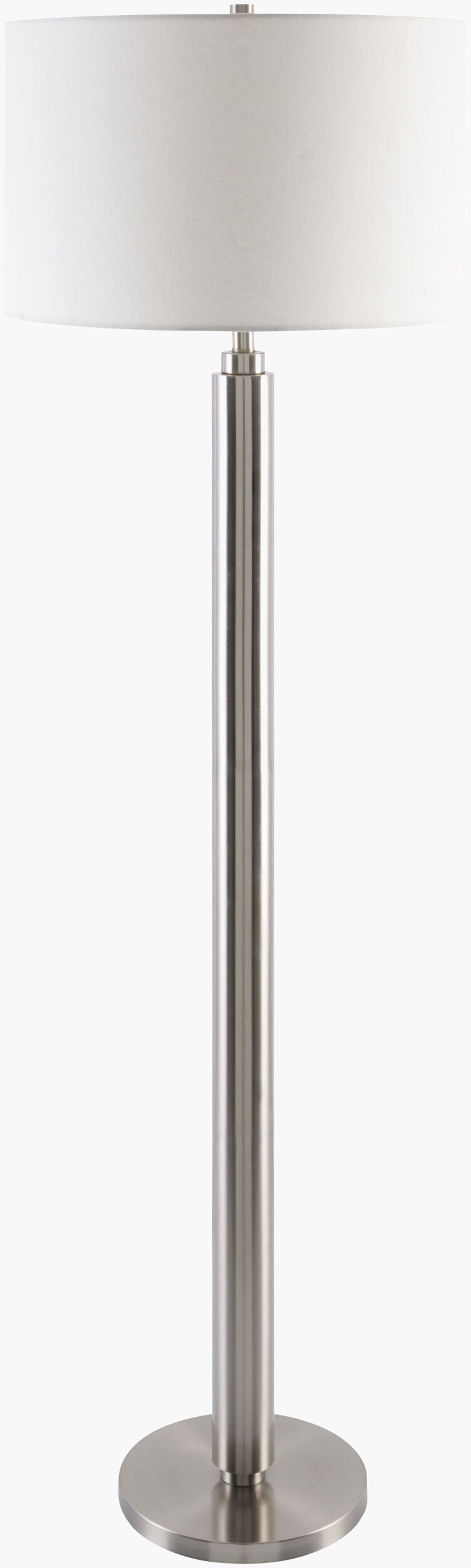 Bilyana 63" Iron Floor Lamp, Metallic Metallic Silver