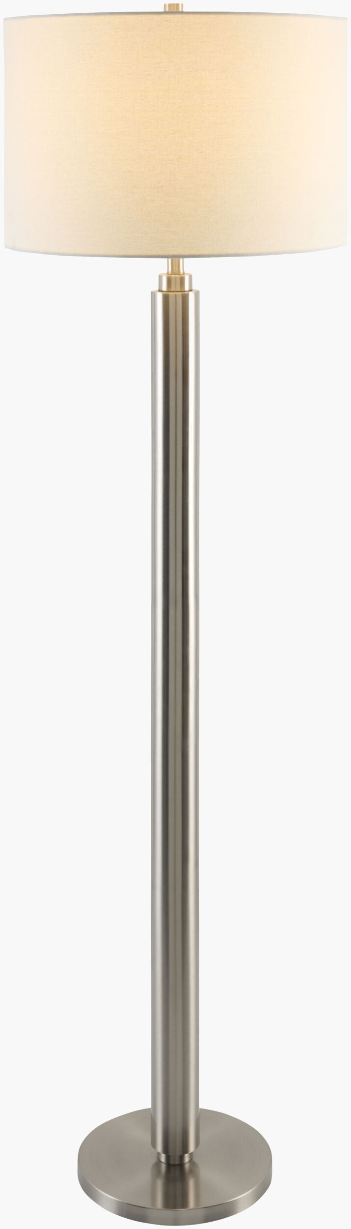 Bilyana 63" Iron Floor Lamp, Metallic Metallic Silver