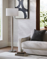 Bilyana 63" Iron Floor Lamp, Metallic Metallic Silver
